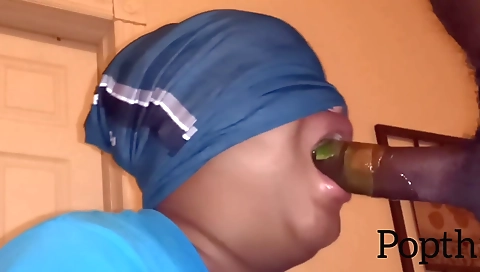 Sexy brunette ride burnster cock