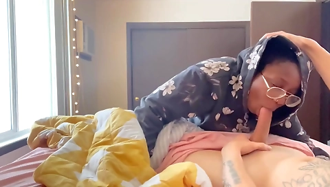 Sexy blonde slutty fucks her boyfriend