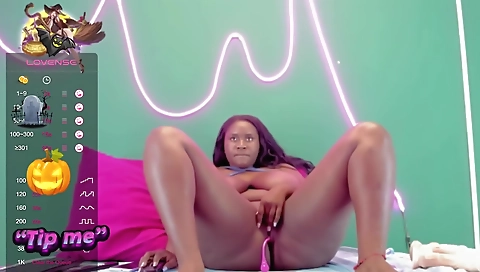 Sexy chick fucks her pussy with dildo