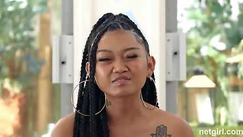 Hot blonde plays with her dildo